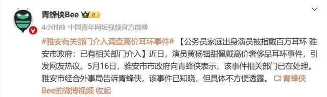 引全网破案！父亲公务员履历被扒ky开元棋牌黄杨钿甜天价耳环(图6)