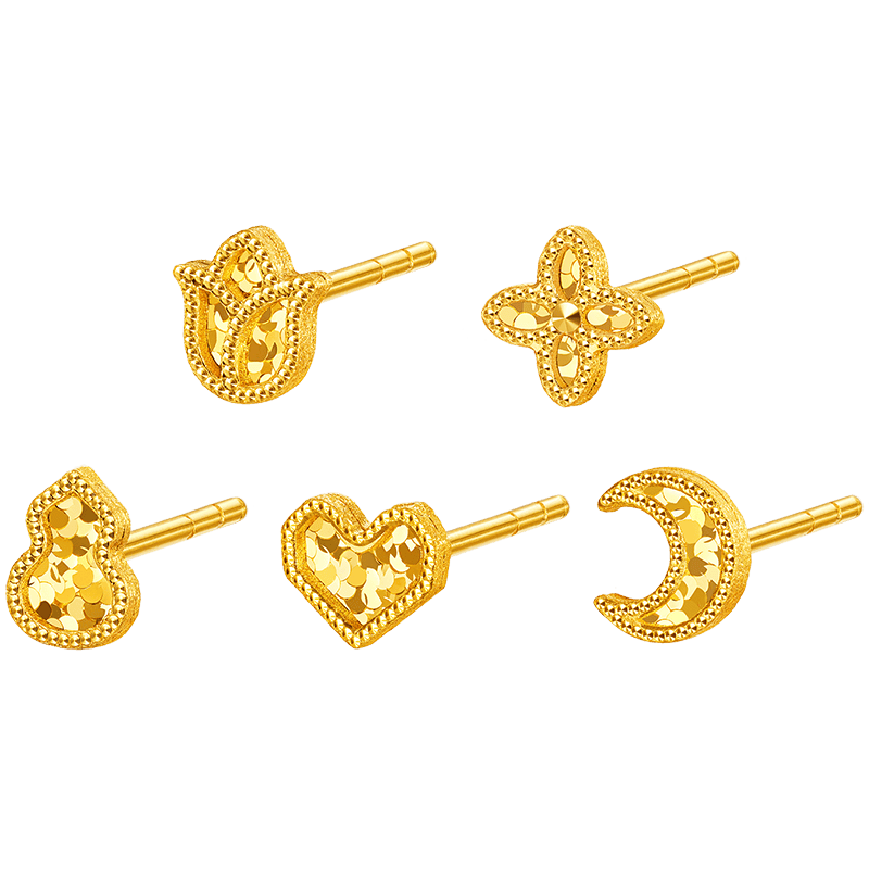 —六福珠宝黄金耳钉闪耀登场！开元棋牌璀璨